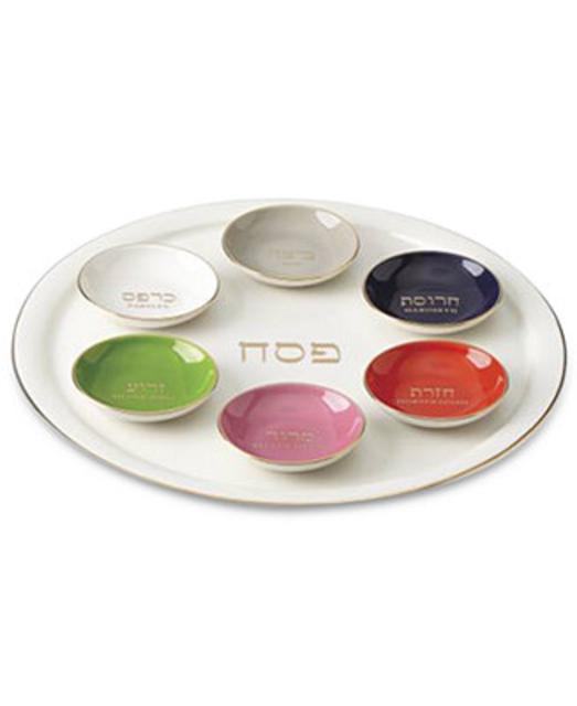 Kate Spade New York Oak Street 7-Pc. Judaica Seder Plate & Bowl Set