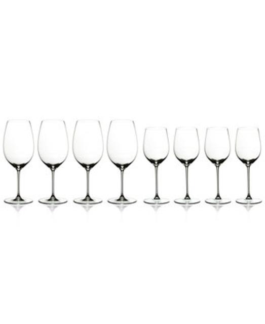 Riedel Veritas Cabernet/Merlot & Chardonnay/Viognier Wine 8 Piece Value Set