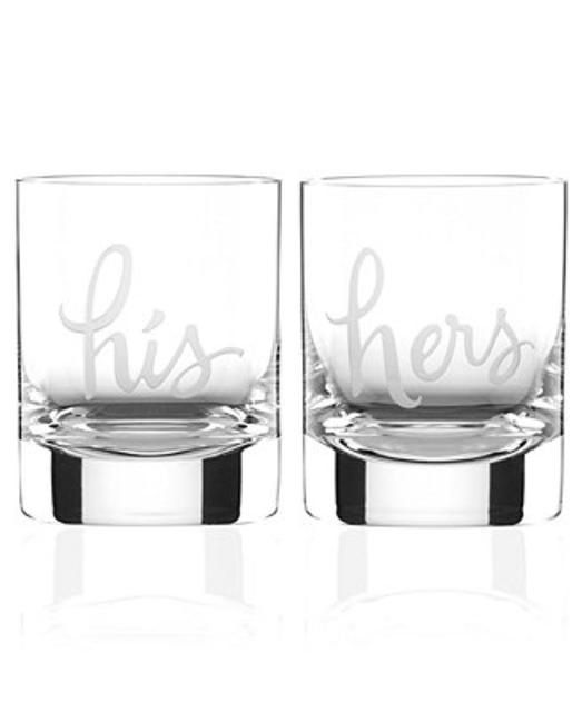 kate spade new york Set of 2 Two of a Kind Double Old Fashioned Glasses