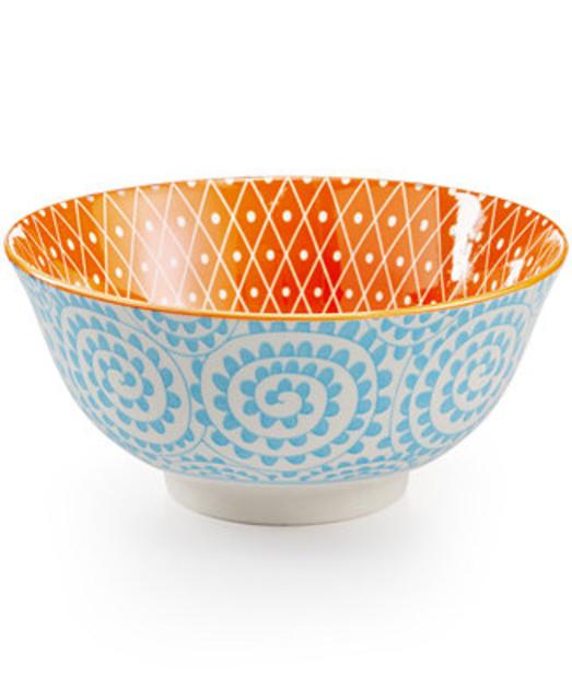 Certified International Chelsea Collection Porcelain 4.75" Aqua Swirl Bowl