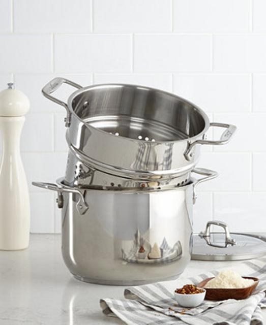 All-Clad Stainless Steel 6 Qt. Covered Multi-Pot with Pasta Insert