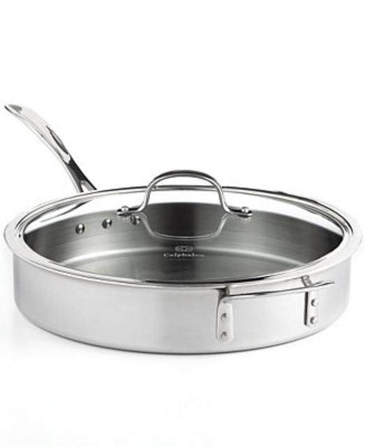 Calphalon Tri-Ply Stainless Steel 5 Qt. Covered Saute Pan
