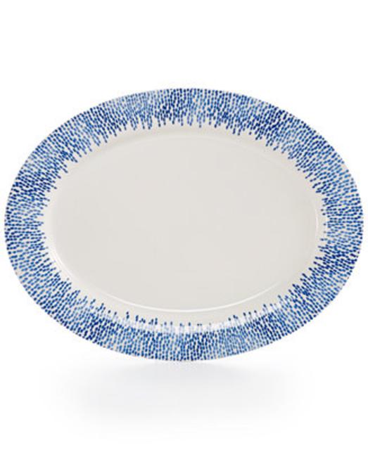 Martha Stewart Collection Porcelain Stockholm Oval Platter, Only at Macy's