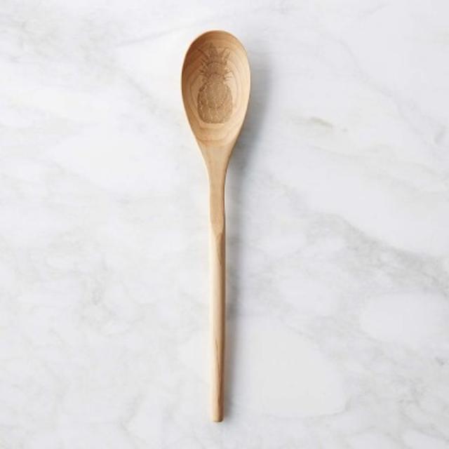 Etched Maple Spoon, Pineapple, 14"