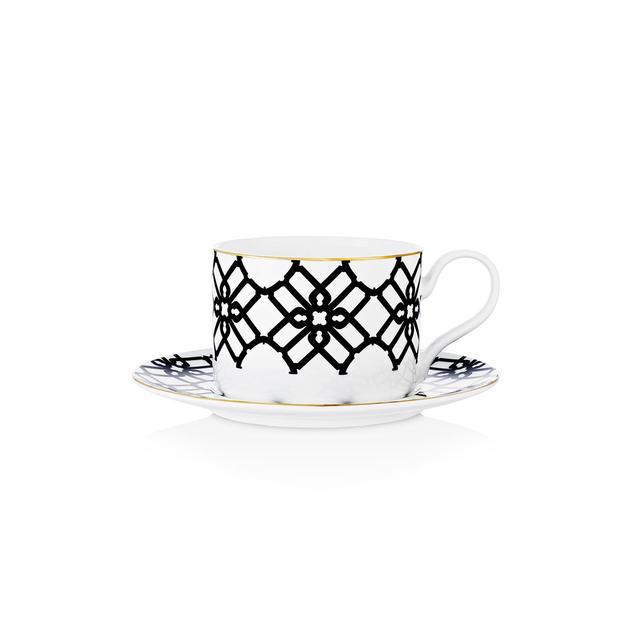 Black & Gold Truman Cup & Saucer
