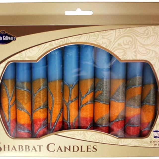 Harmony Teal Shabbat Candles | Set of 12