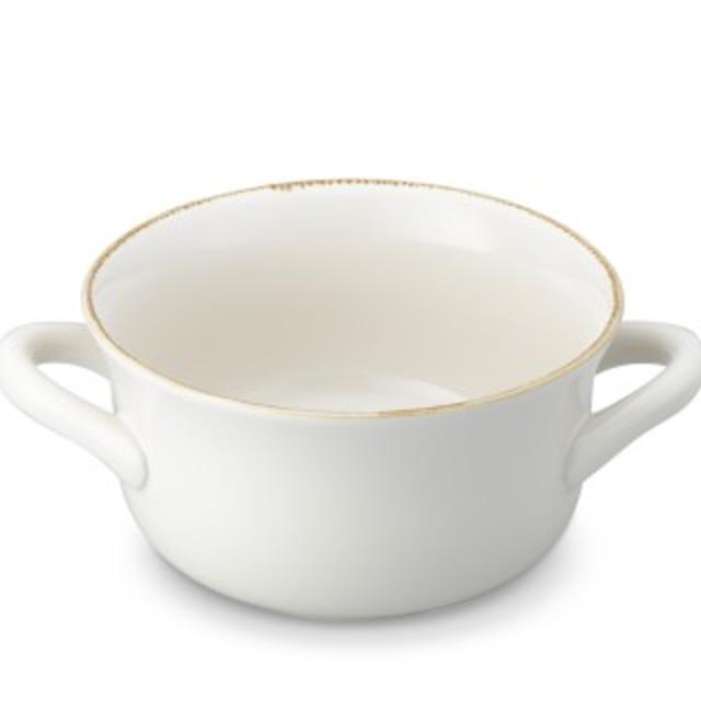 Farmhouse Double Handle Soup Bowls, Set of 4, Ivory