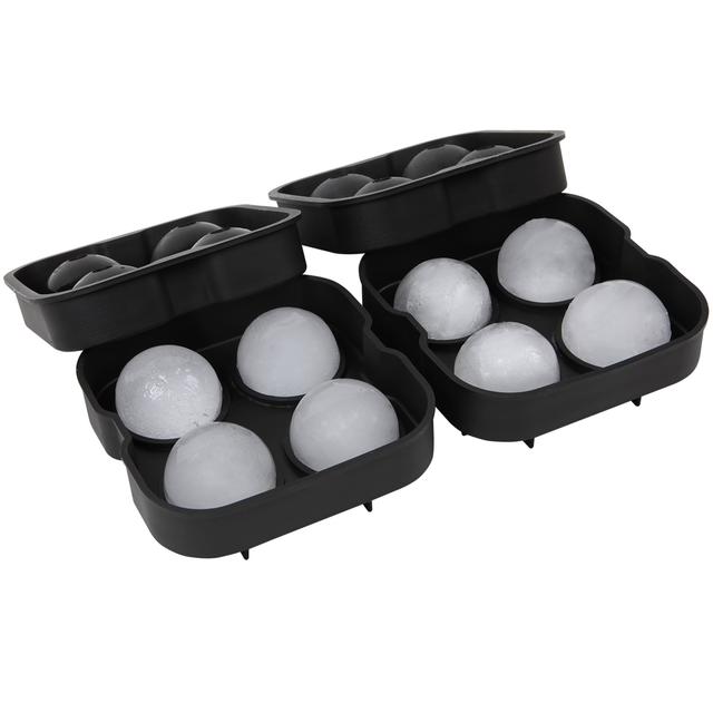 Arctic Chill Ice Sphere Tray, 2 Pack, Black