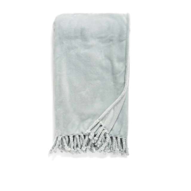 Kennebunk Bliss Plush Throw - Pale Aqua