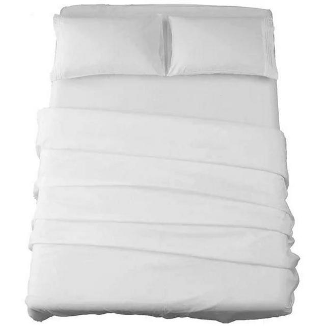 Sonoro Kate 1800 Thread Count Microfiber Bed Sheet Set, Deep Pocket 4-Piece, King, White