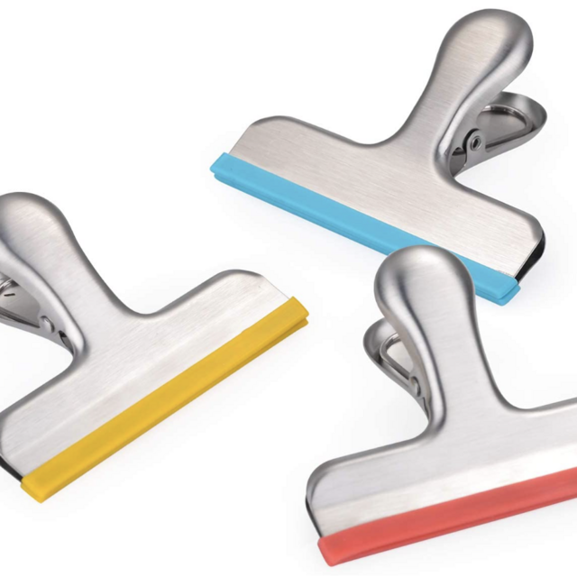 HOUSE AGAIN 12 Pack Chip Bag Clips Covered with Silicone