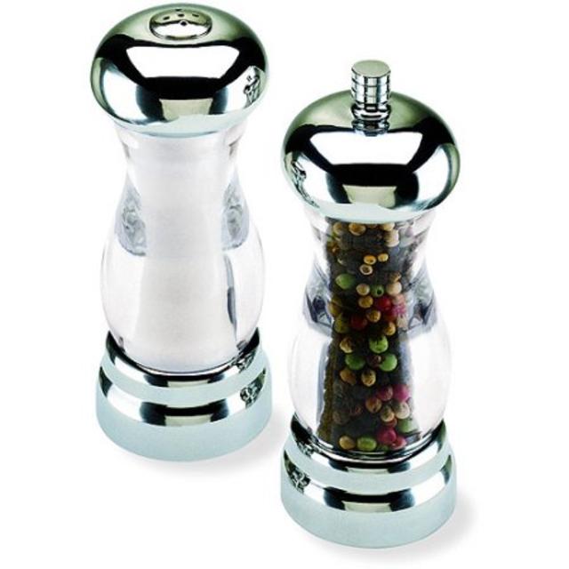 Olde Thompson 5" Del Sol Salt and Peppermill Set, Silver
