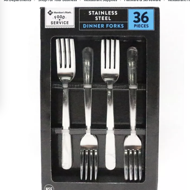 Member's Mark Stainless Steel Dinner Forks (36 ct.)