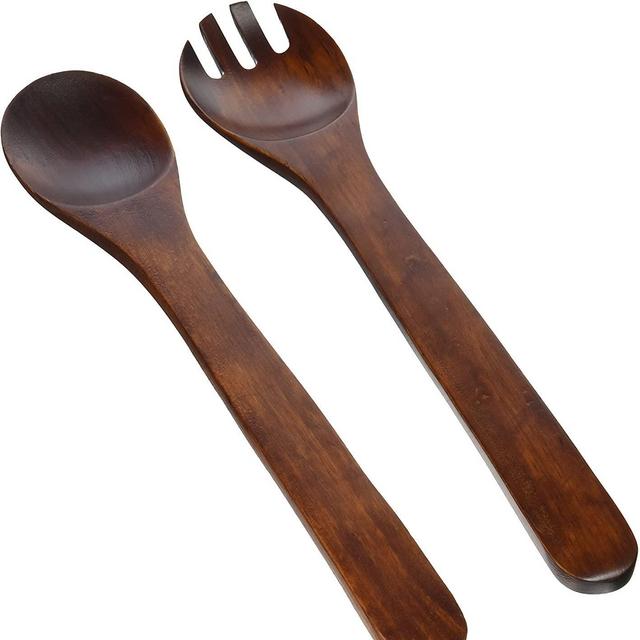 Lipper International 286 Cherry Finished Salad Servers, 12" Long, One Pair