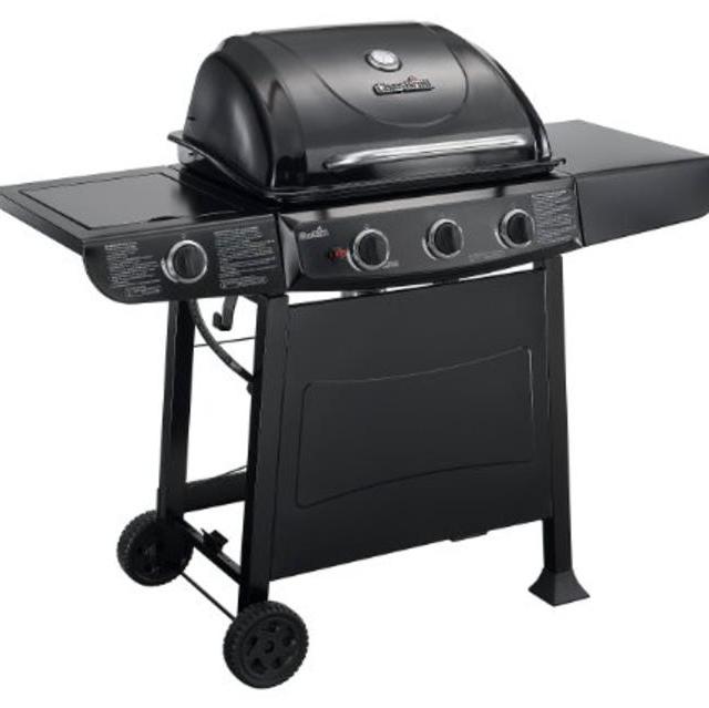 Char-Broil 36,000 BTU 3-Burner Gas Grill, 522 Square Inch with Side Burner