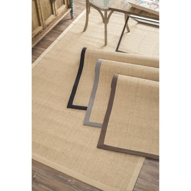 nuLOOM Handmade Alexa Eco Natural Fiber Cotton Border Sisal Rug (8' x 10')