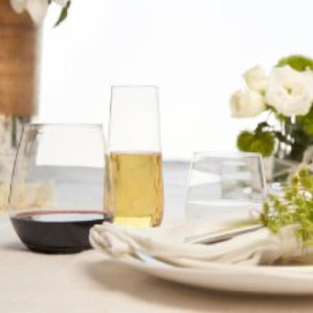 TOSSWARE 9oz Shatterproof Champagne and Cocktail Glass - SET OF 12 - BPA-Free Upscale Recyclable/Disposable Plastic Flutes