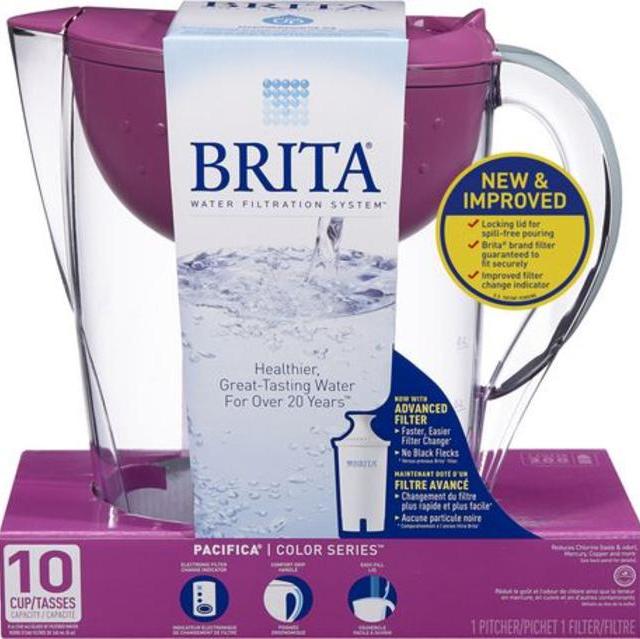 Brita® Pacifica Water Filtration Pitcher, Berry, 10 Cup