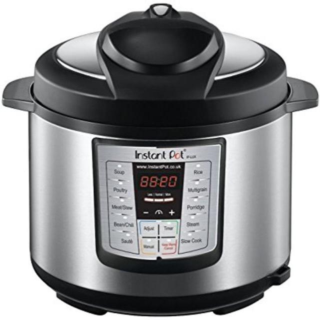 Instant Pot IP-LUX60 6-in-1 Programmable Pressure Cooker, 6.33 Qt, Latest 3rd Generation Technology, Stainless Steel Cooking Pot and Exterior, Black