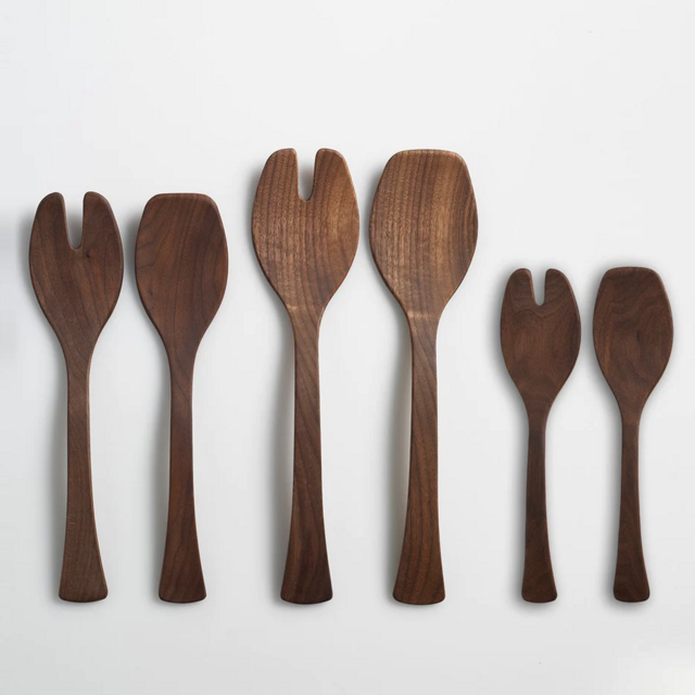 Black Walnut Salad Servers | 15"