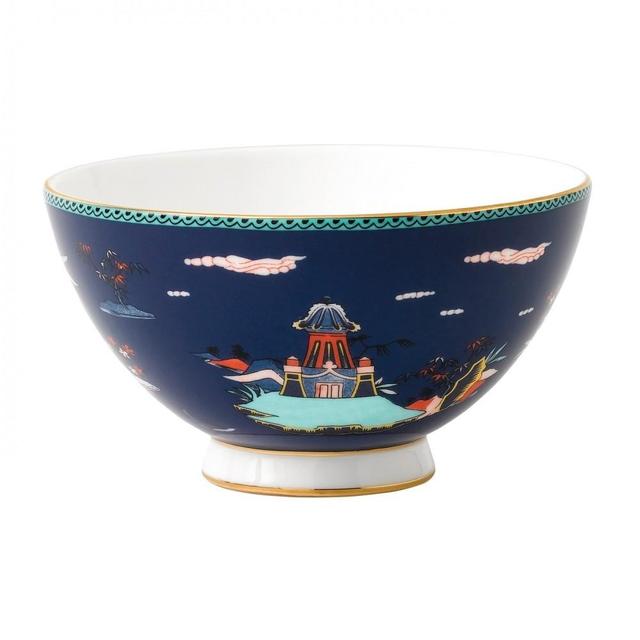 Wonderlust Blue Pagoda Bowl