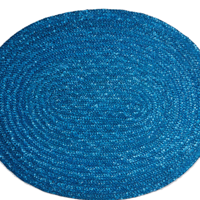 Woven Raffia Placemat in Blue