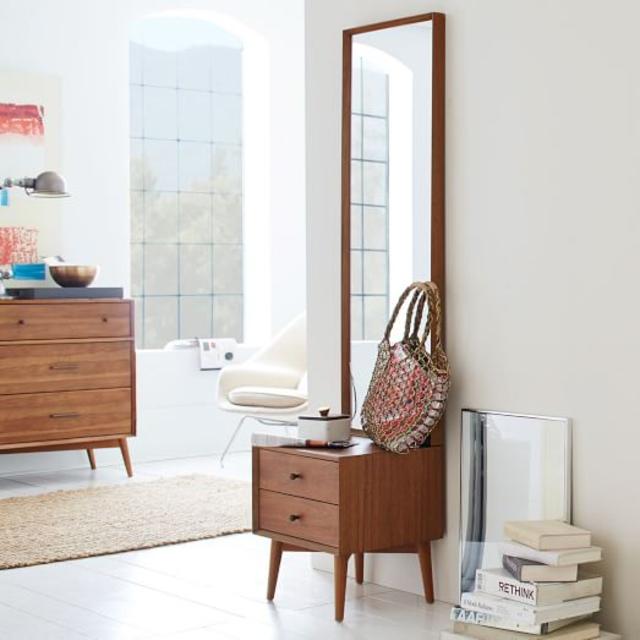 Mid-Century Storage Mirror - Acorn