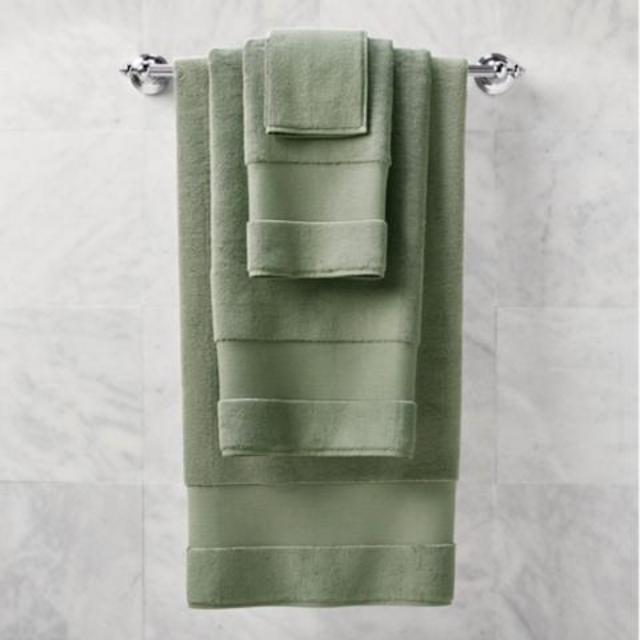 Resort Cotton Hand Towels - Green Clay