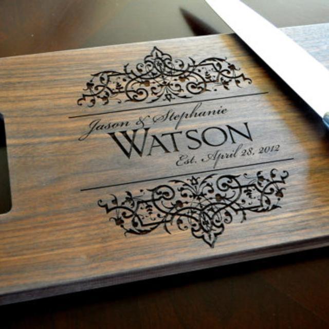 Personalized Cutting Board Laser Engraved 11x15 Wood Cutting Board