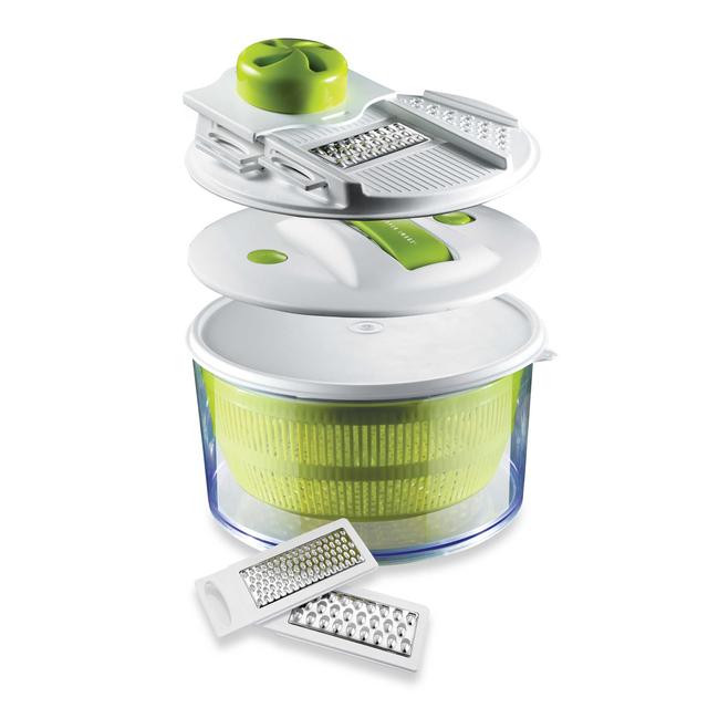 Sharper Image® 4-in-1 Salad Spinner Mandoline Slicer