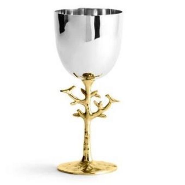 Gold Tree of Life Kiddush Cup