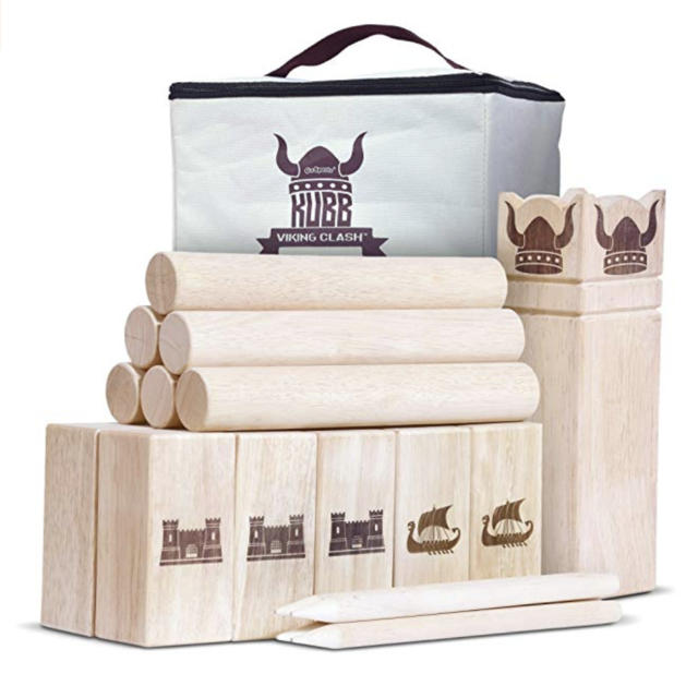 GoSports Regulation Kubb Viking Clash Toss Game Set for Kids & Adults