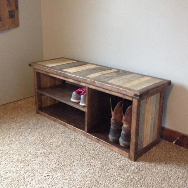 Rustic Shoe Bench