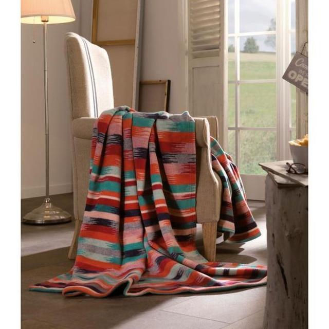 IBENA Cotton Wool Aztec Oversized Throw