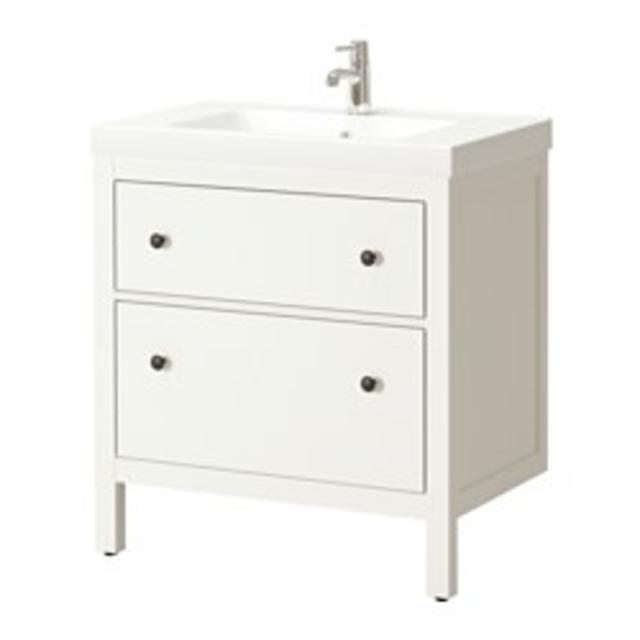 HEMNES / ODENSVIK Sink cabinet with 2 drawers, white