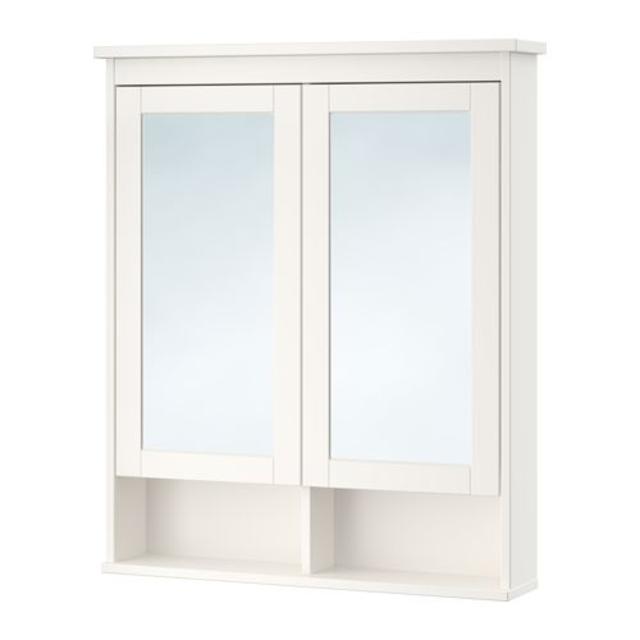 HEMNES Mirror cabinet with 2 doors, white