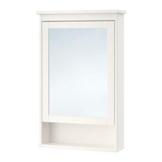 HEMNES Mirror cabinet with 1 door, white