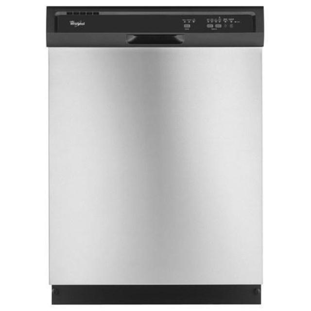 Whirlpool - 24" Built-In Dishwasher - Black-on-Stainless