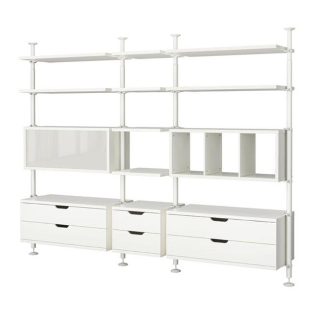 STOLMEN 3 sections Closet, white