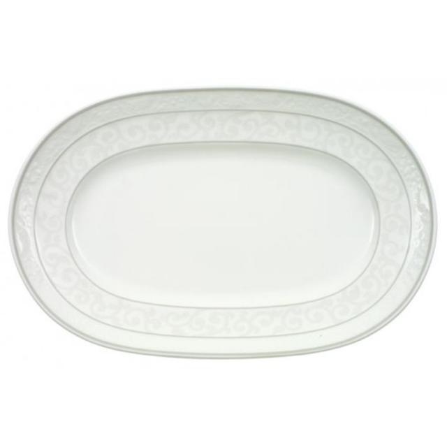 Gray Pearl Pickle Dish/Gravy Stand 8 1/2 in