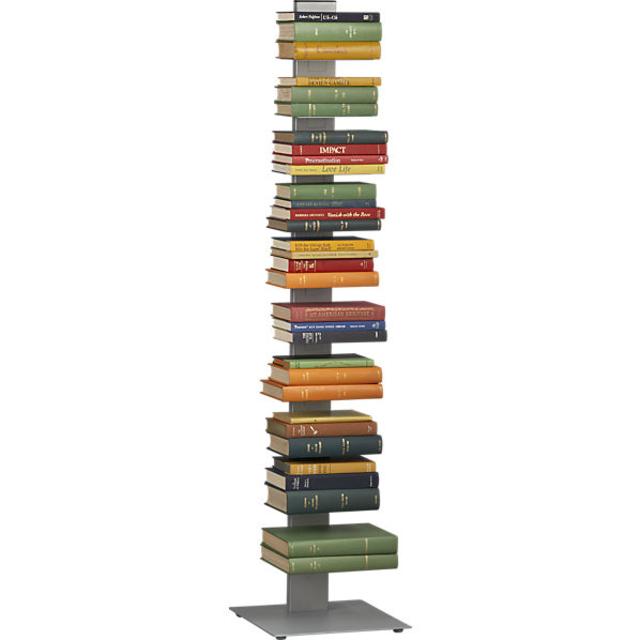 array silver bookcase