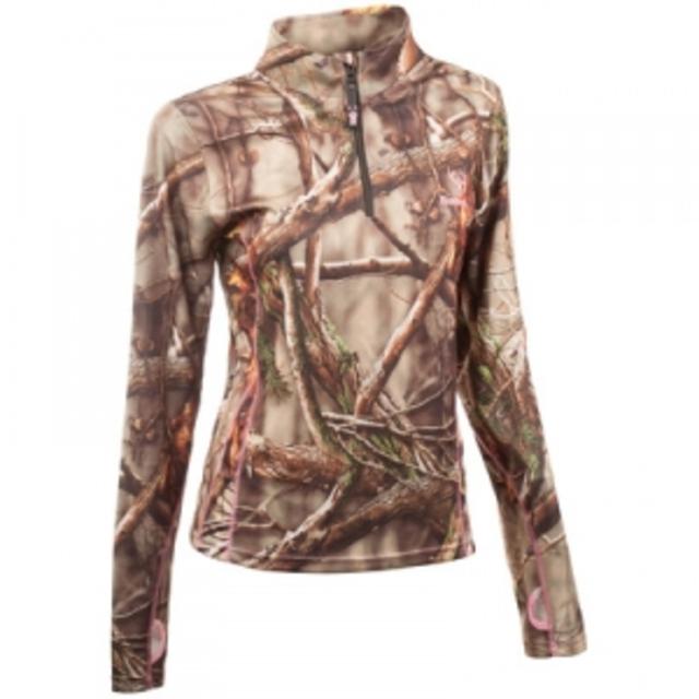 Huntworth Misses' 1/4-Zip Lightweight Shirt - Oak Tree EVO