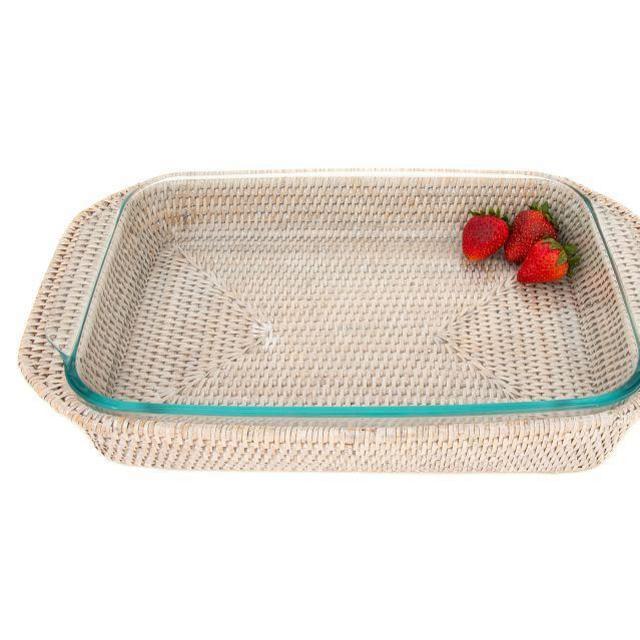 Tava Handwoven Rattan Rectangular Baker