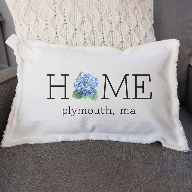 Personalized Home Hydrangea Lumbar Pillow