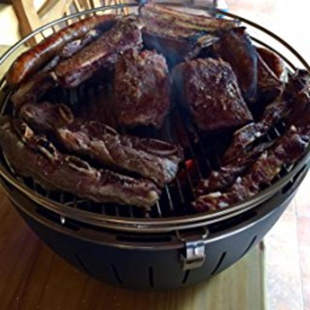 Artland Lotus Grill Portable Grill with Transport Bag, Blazing Red, Regular