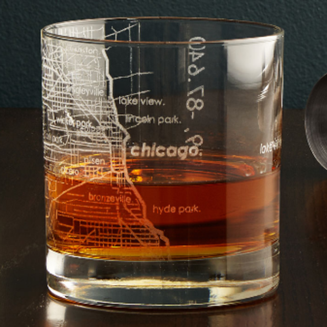 City Map Glass (Chicago)