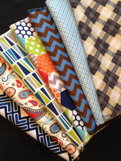 Cloth Napkins, Reusable Napkins, Eco Friendly Napkins, Cloth Wipes, 12 Pack Variety