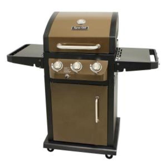 Dyna Glo 3-Burner LP Gas Grill in Bronze (DGB390SNP-D) and Cover (DG300C)
