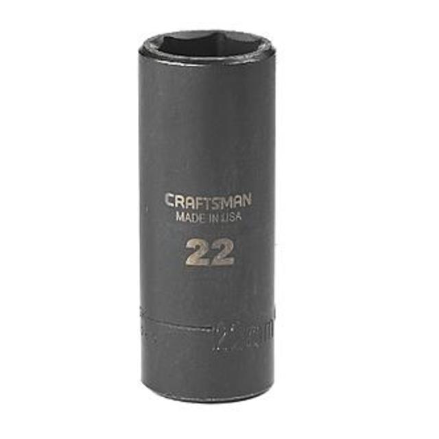 Craftsman 22MM Easy-To-Read Impact Socket, 6pt. Deep, 1/2 in. drive