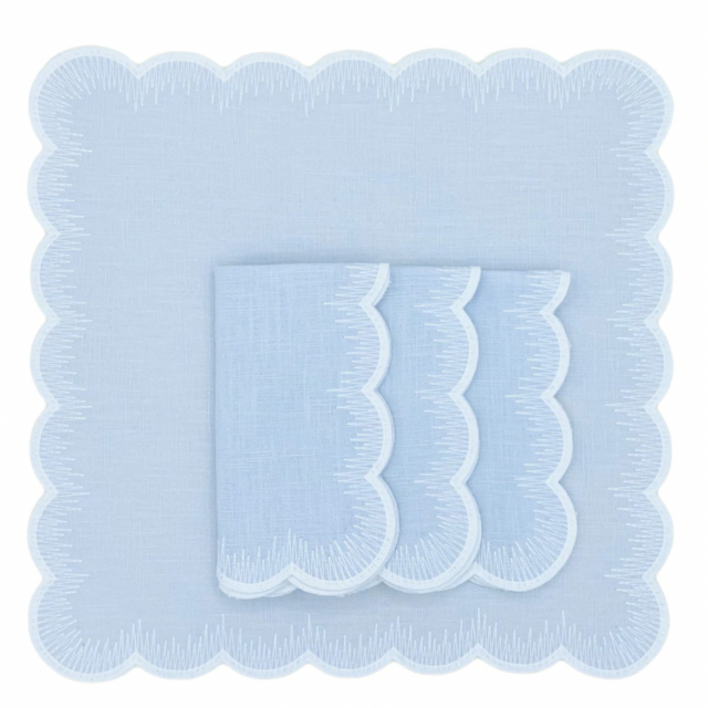 Grey Heartbeat napkins (set of 4)